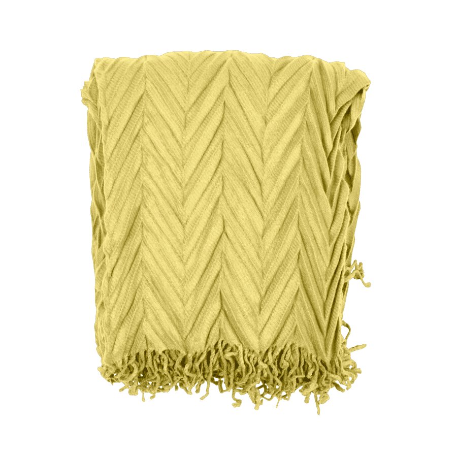 Herribone Throw Lemon