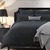 1200 Thread Count Quilt Cover Set Black