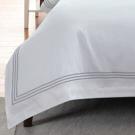 Ambassador 1000 TC Embroidered Silver [SIZE: king size pillowcase]