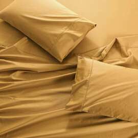 Soho 1000TC Cotton Sheet Set Mustard Super King Bed Extra Depth