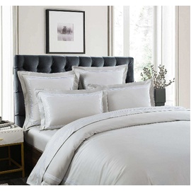 Ambassador 1000 TC Embroidered Pearl Silver [SIZE: Tailored Standard pillowcase]