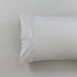 Ambassador 1000TC Embroidered Sheet Set Pearl Silver [SIZE: King Bed Extra Depth]