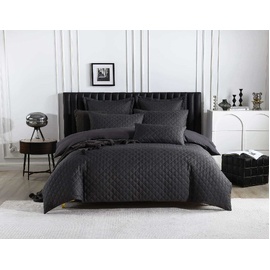 Emerson Quilt Cover Charcoal [SIZE: Super King Bed]