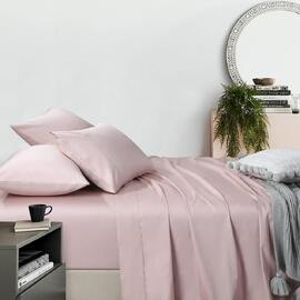 400 Thread Count Fitted Sheet Blush Long Single Bed