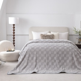 Teddy Mink Blanket Silver