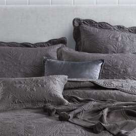 Medici European Pillowcase Grey Polyester