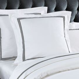 1000 TC Embroidered Black Quilt Cover Set King Size Pillow Case