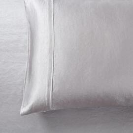 Satin Sheet Set Double Bed Silver
