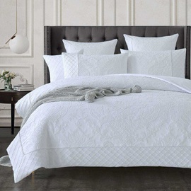 Montana Snow White Quilt Cover Set [Size: Super King Bed]