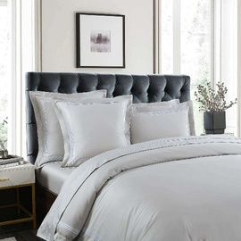 Ambassador 1000 TC Embroidered Pearl Silver [SIZE: Tailored Standard pillowcase]
