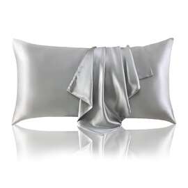 Silk King Size Pillowcase Silver