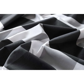 Gingham Black Printed Sheet Set [SIZE: King Bed Extra Depth]