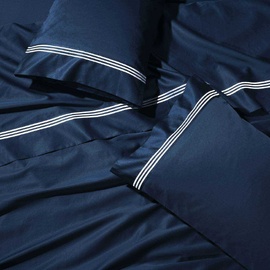 Ambassador 1000 TC Embroidered Navy with White[SIZE: King Size Pillow Case]