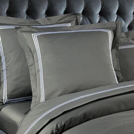 Ambassador 1000TC Embroidered Charcoal Sheet Set [SIZE: King Bed Extra Depth]