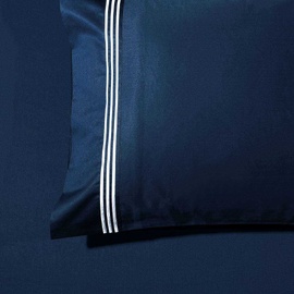 Ambassador 1000 TC Embroidered Navy with White Sheet Set [SIZE: King Bed Extra Depth]
