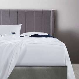 Plaza Navy 1000TC Sheet Set King Bed Extra Depth