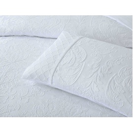 Montana Snow White Quilt Cover Set [Size: Super King Bed]