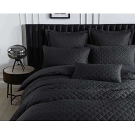 Emerson Quilt Cover Charcoal [SIZE: Super King Bed]