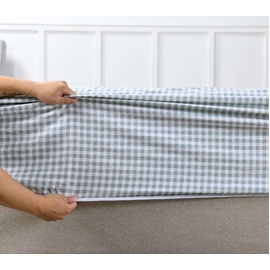Gingham Green Printed Sheet Set [SIZE: King Bed Extra Depth]
