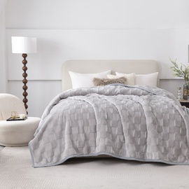 Teddy Mink Blanket Silver