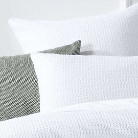 Jax Chunky Waffle White European Pillow Case