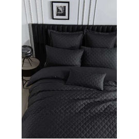 Emerson Quilt Cover Charcoal [SIZE: Super King Bed]
