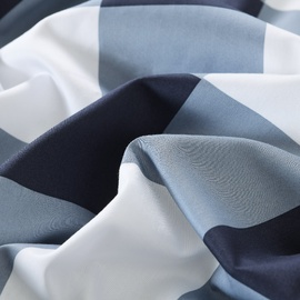 Gingham Navy Printed Sheet Set [Size: King Bed Extra Depth]