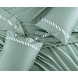 Ambassador 1000 TC Embroidered Sea Green [SIZE: Tailored Standard pillowcase]