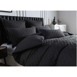 Emerson Quilt Cover Charcoal [SIZE: Super King Bed]