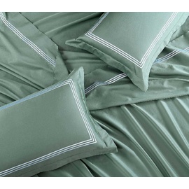 Ambassador 1000 TC Embroidered Sea Green [SIZE: Tailored Standard pillowcase]