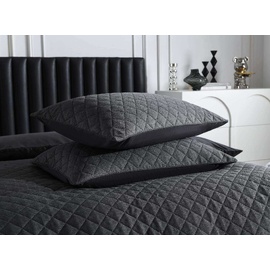 Emerson Quilt Cover Charcoal [SIZE: Super King Bed]