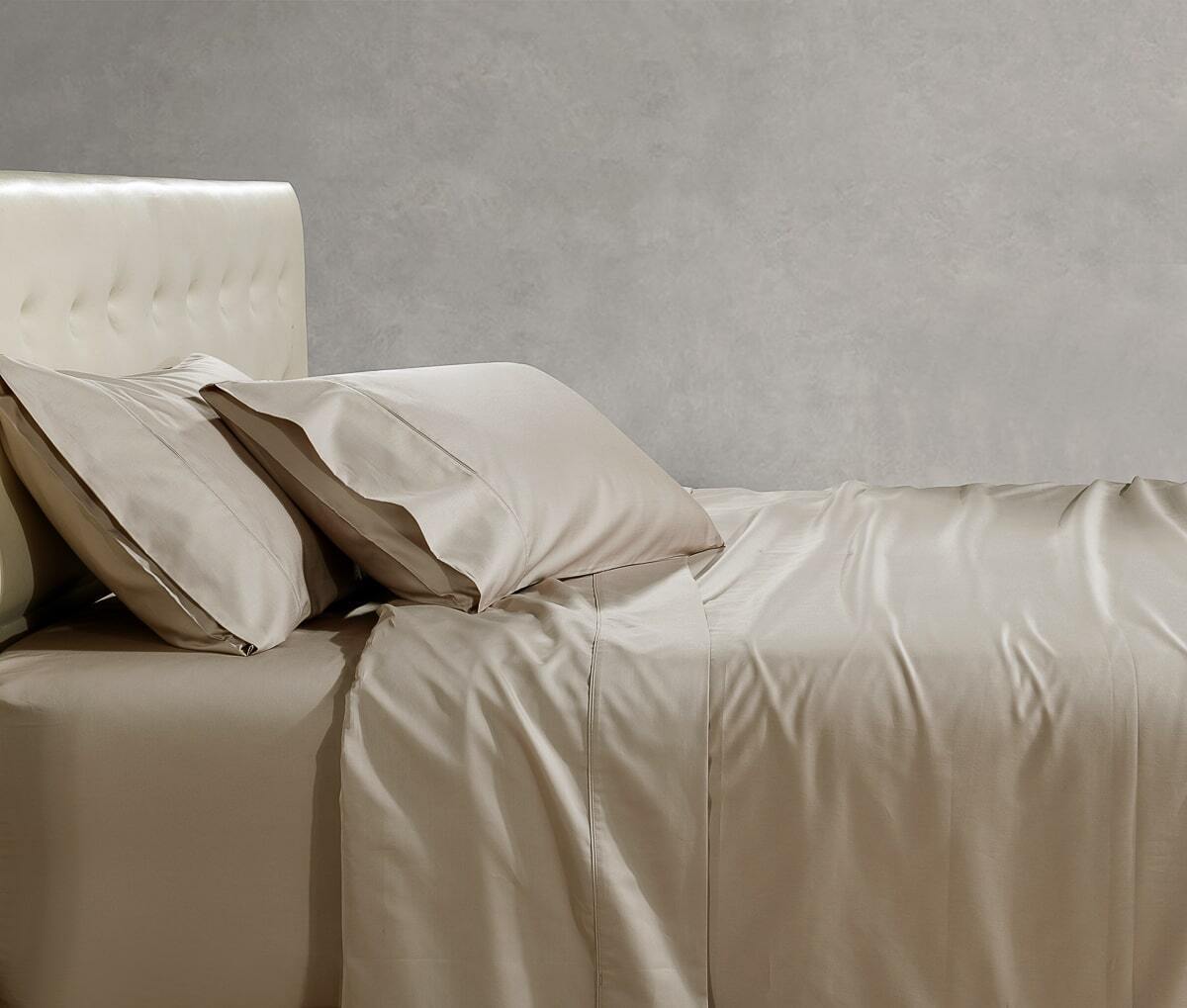 Soho 1000TC Cotton Fitted Sheet Linen Mega Super King Bed