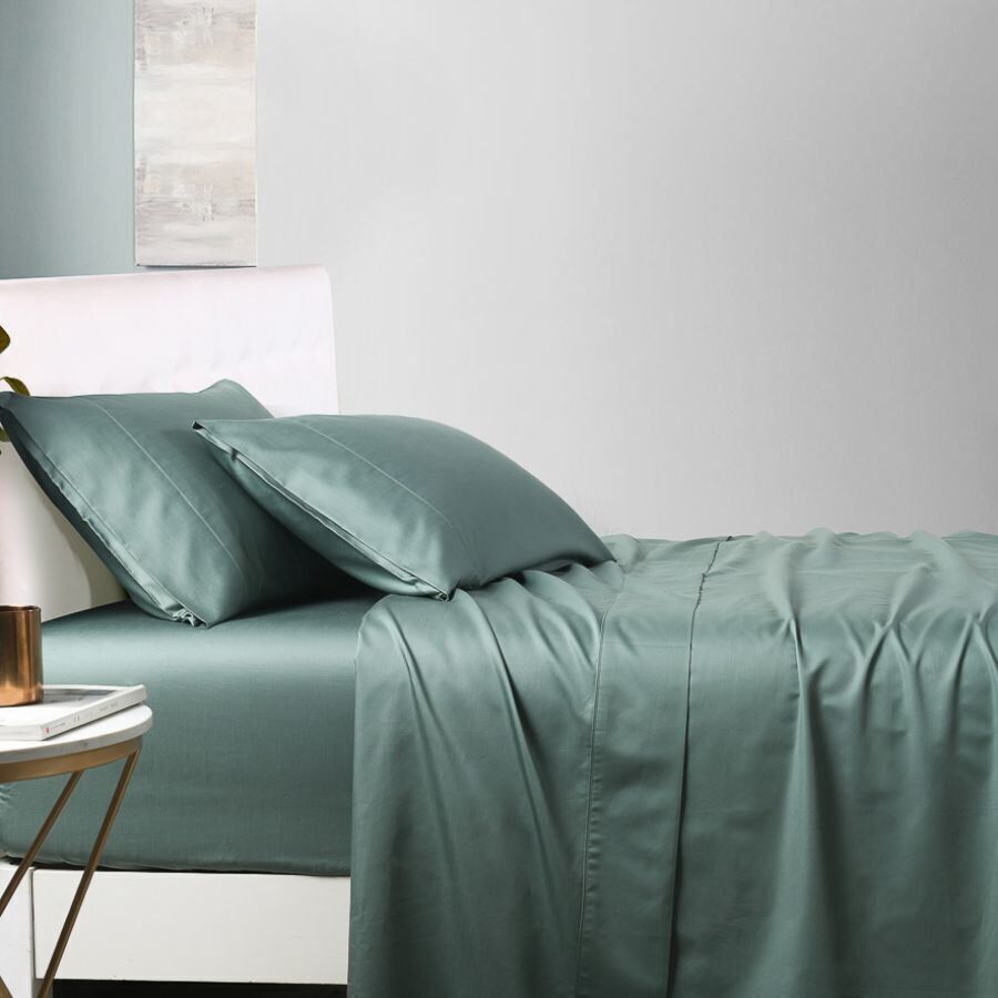 Soho 1000 Thread Count Forest Green Flat Sheet