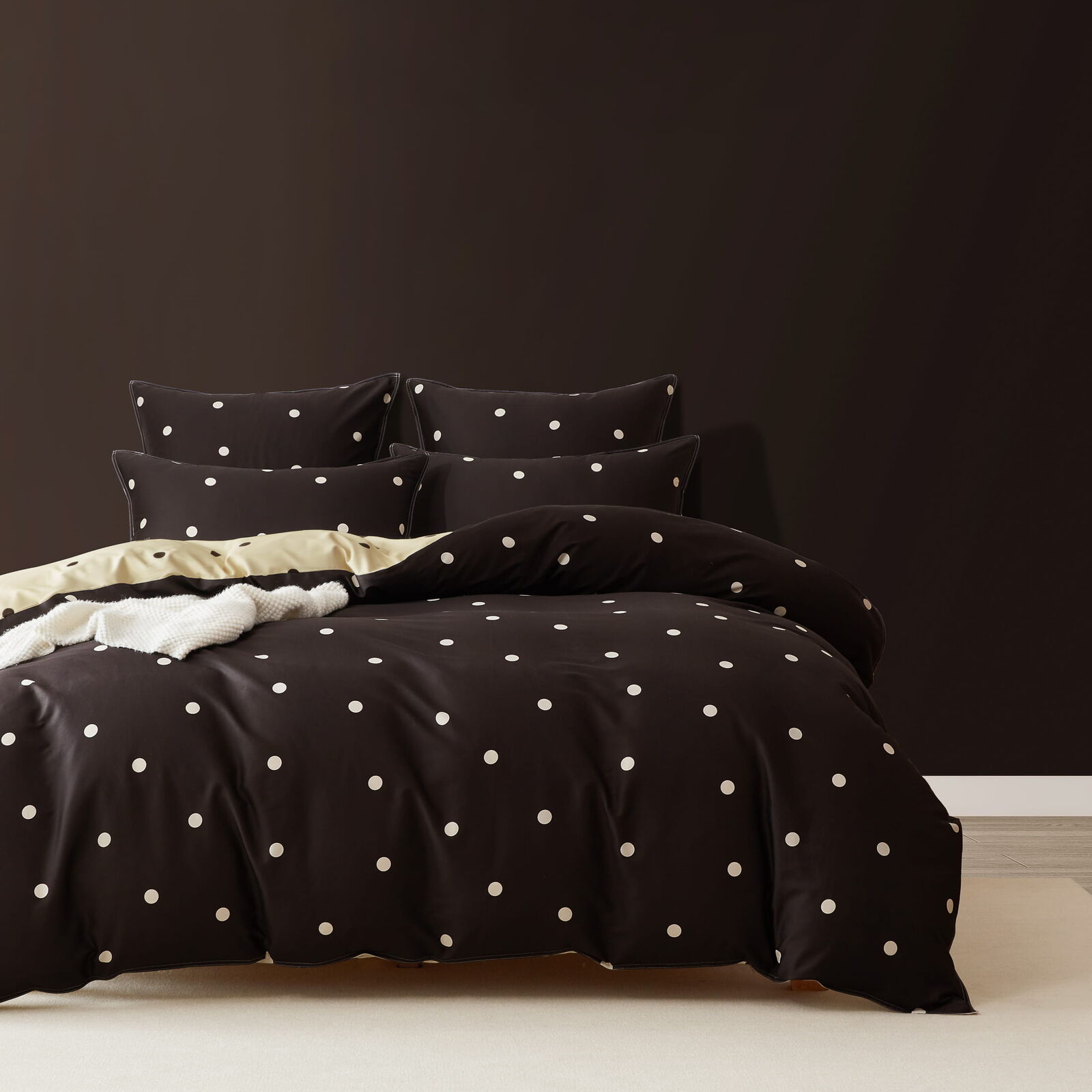 Halo Cocoa Taupe Quilt Cover Set — product photograph