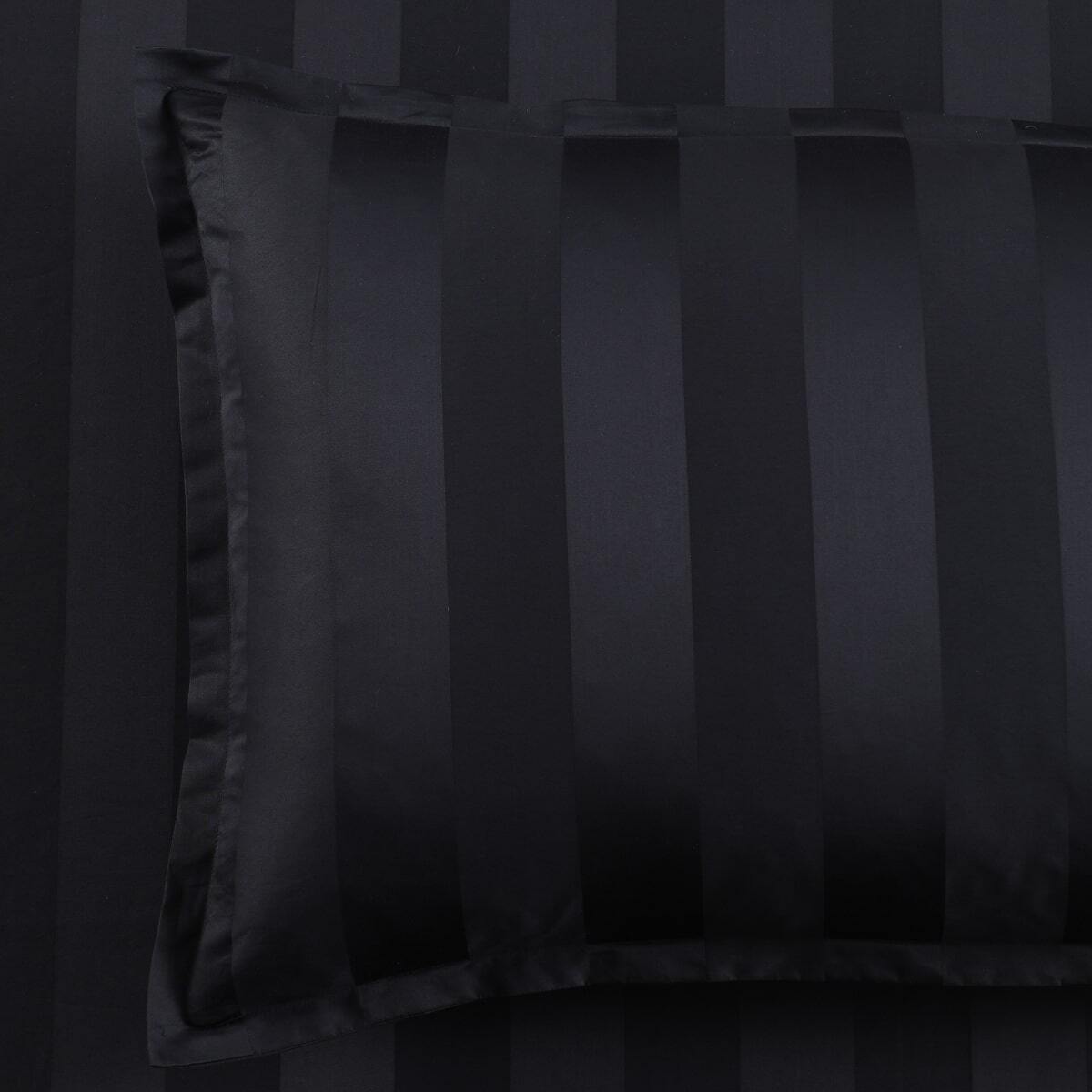 Bespoke 1200TC Black Queen Size Pillowcase PAIR