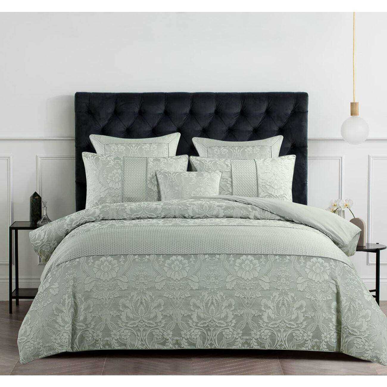 Gianna Grey Quilt Cover Set [SIZE: Square Cushion]