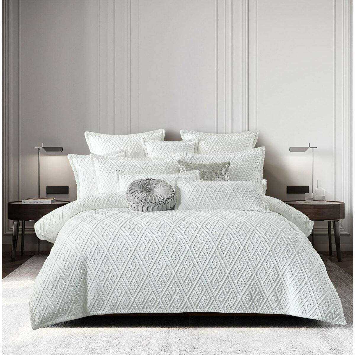 Amalfi White Quilt Cover Set [SIZE: Square Cushion]