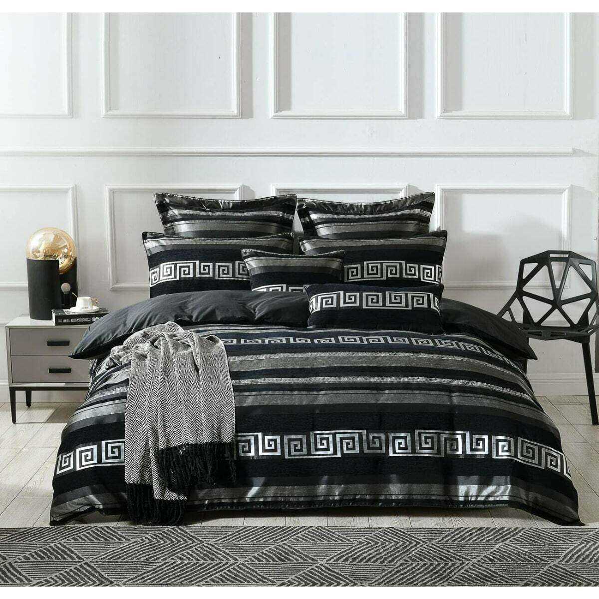 Ambrose Silver Quilt Cover Set [SIZE: Oblong Cushion]