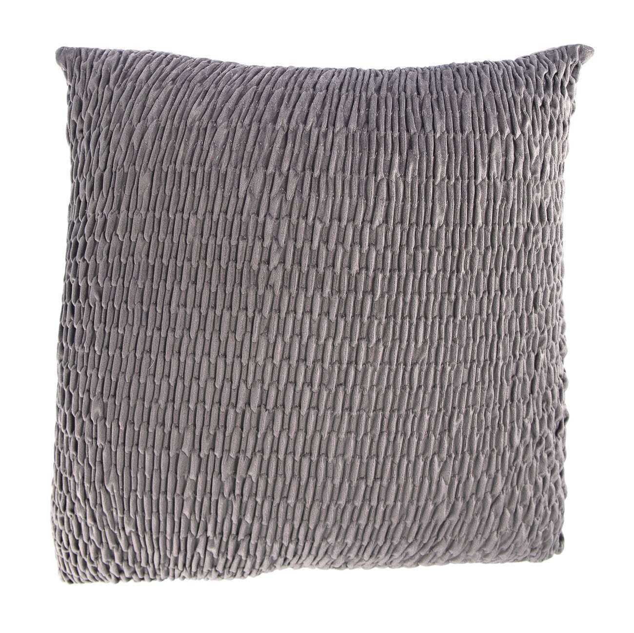 Velvet Crinkled European Pillowcase Charcoal