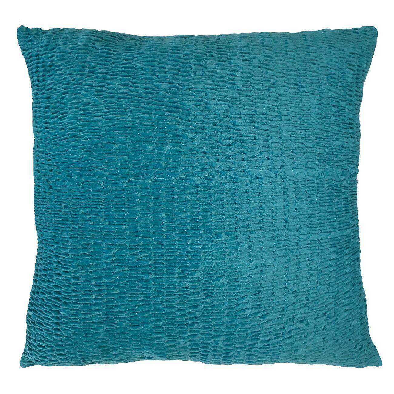 Velvet Crinkled European Pillowcase Aqua