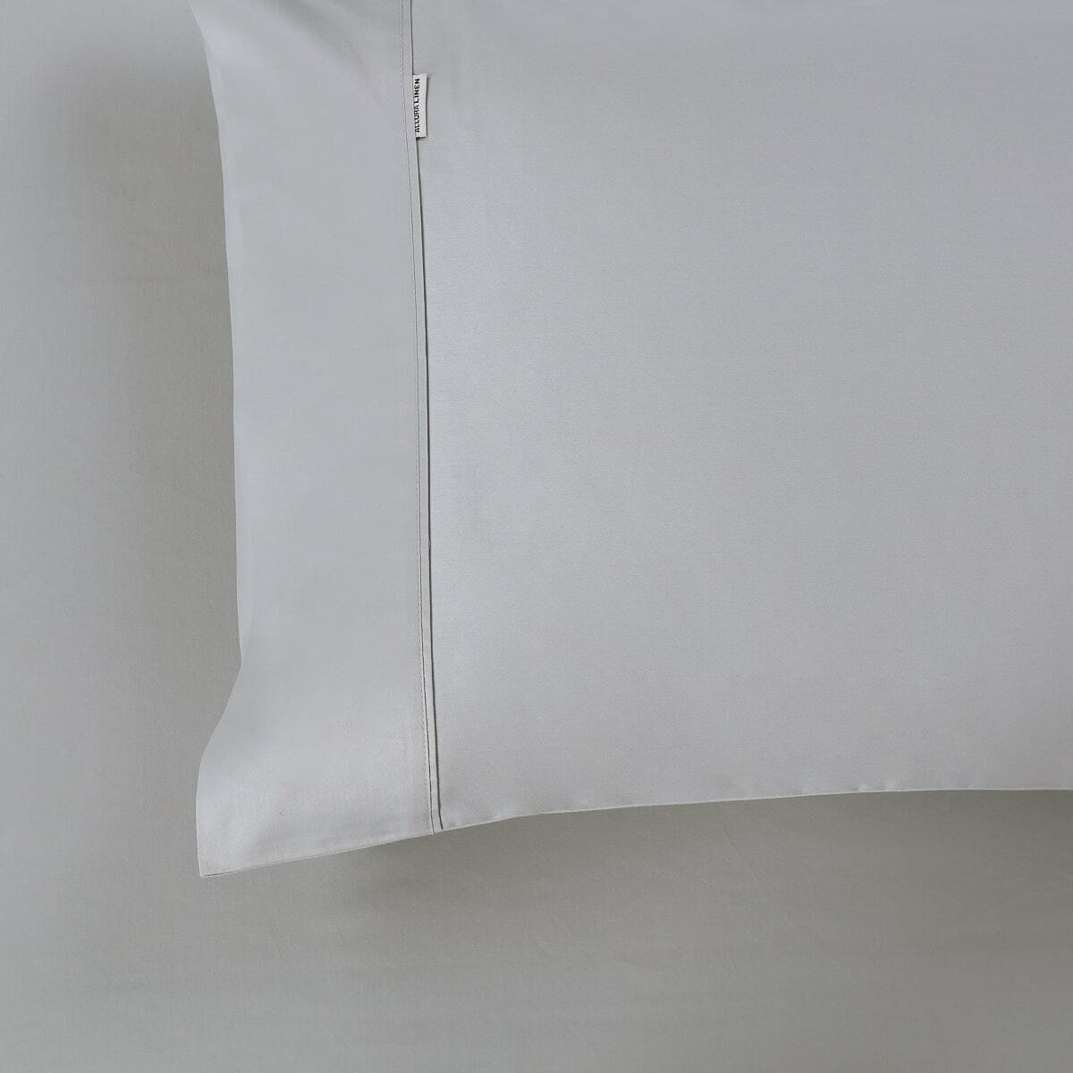 King Size Pillow Case - 400 Thread Count Silver