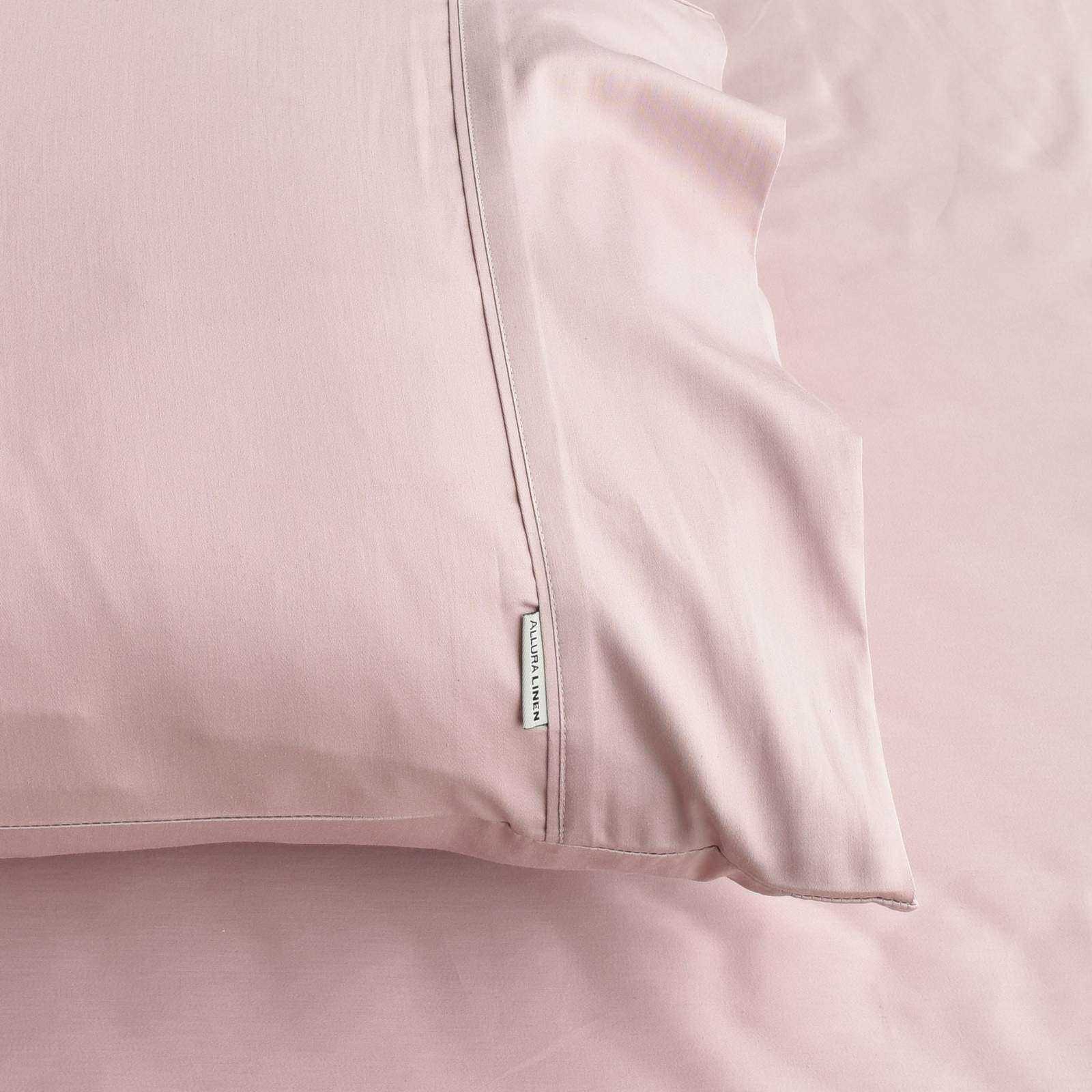 400 Thread Count Fitted Sheet Blush Mega King Bed