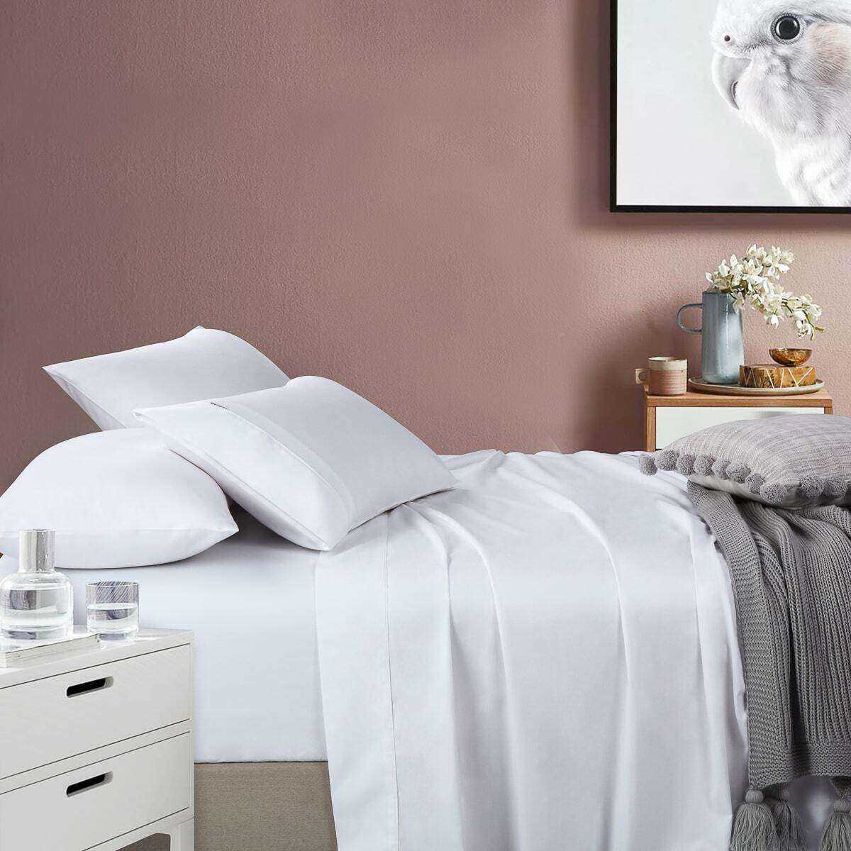 400 Thread Count Mega Queen Bed Sheet set White