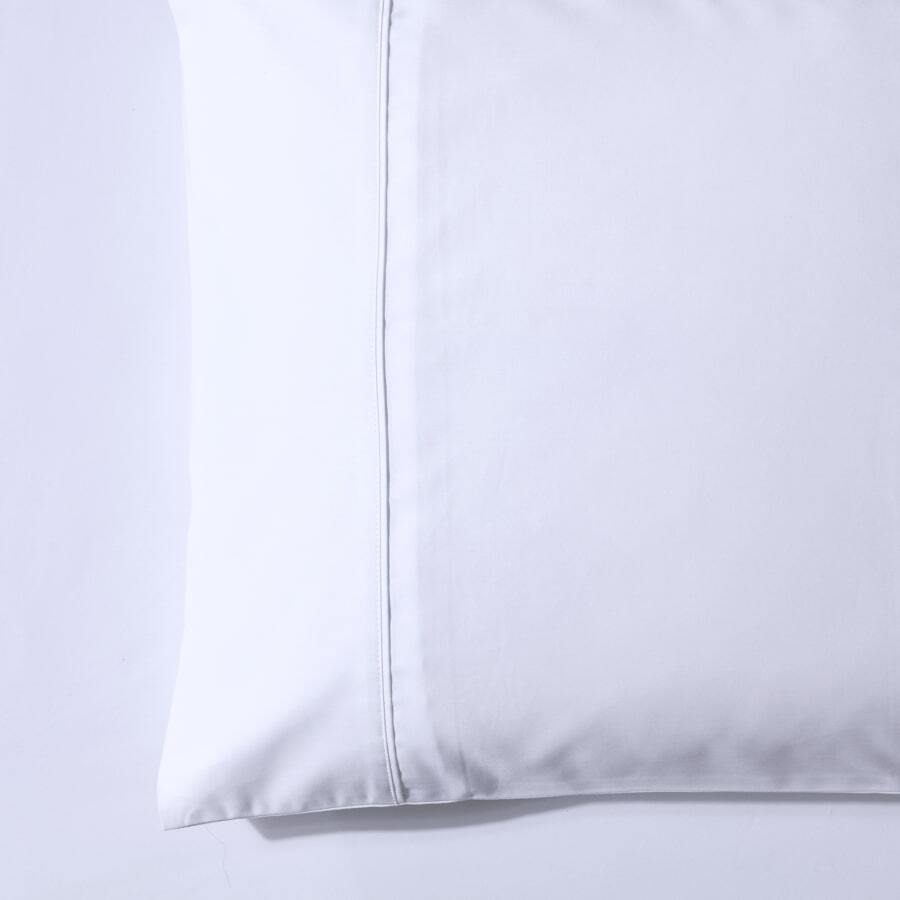 Pair of Queen Pillow Cases 100% Cotton Wider Than Most For Easy Changing 