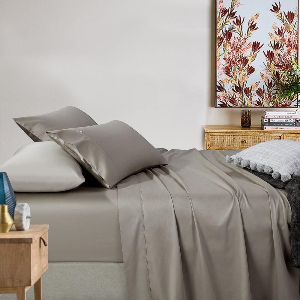 Amazing Bedding Items 1000 Thread Count Taupe Solid Select Item & AU Size 