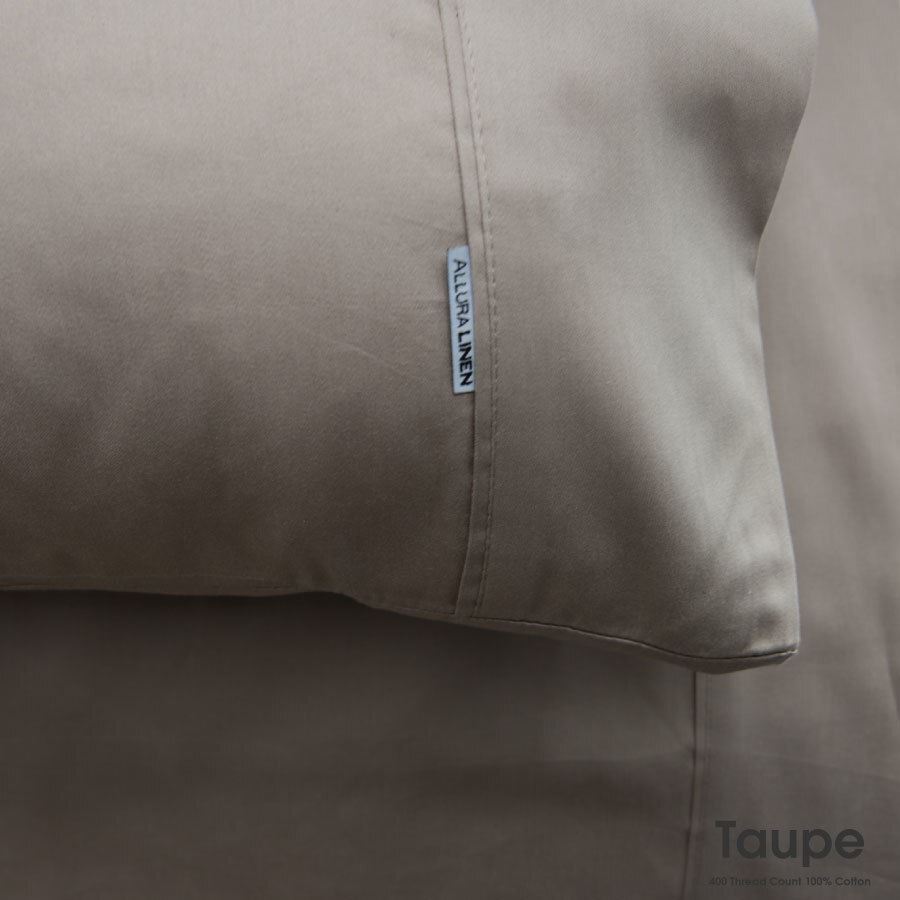 400 Thread Count Sheet set Taupe Double Bed