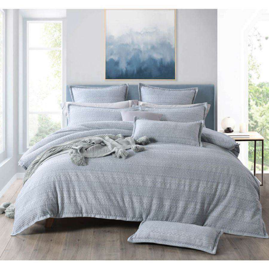 Ivy Grey Quilt Cover Set [SIZE: Oblong Cushion]