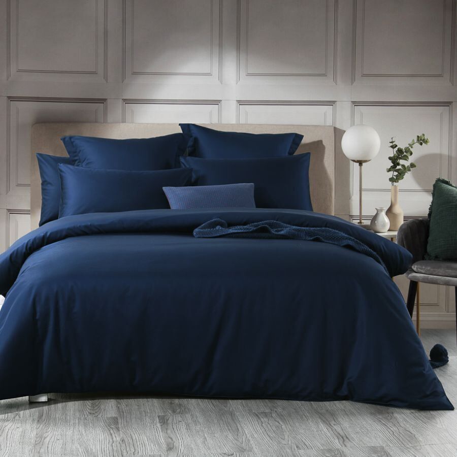 1000tc Quilt Cover Set Navy