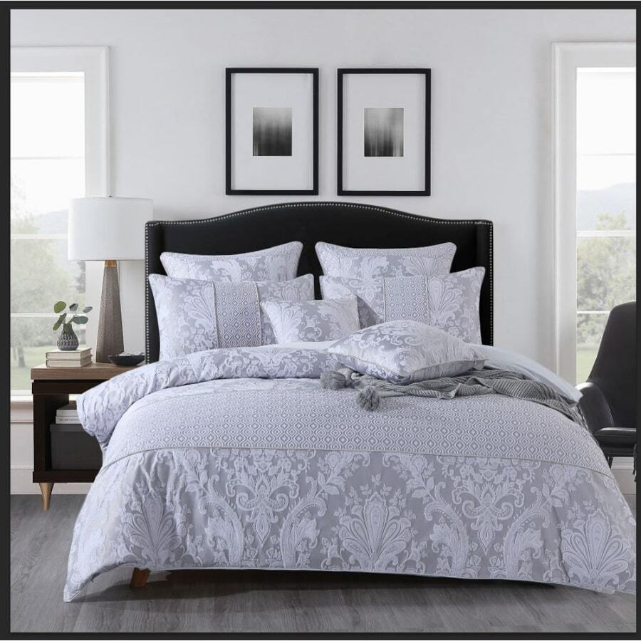Flandre Grey Quilt Cover Set [SIZE: Double Bed]