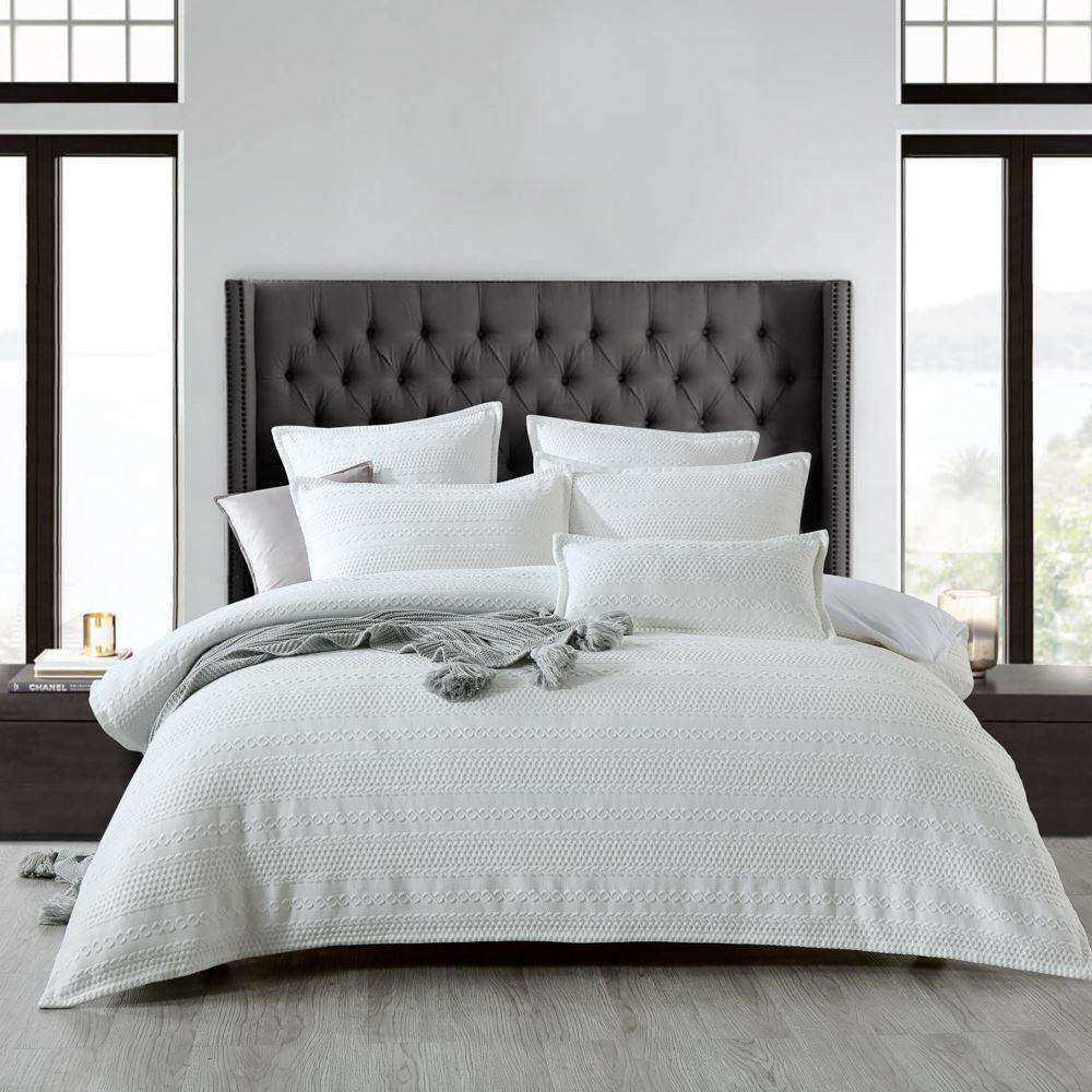 Ivy White Quilt Cover Set [SIZE: Oblong Cushion]